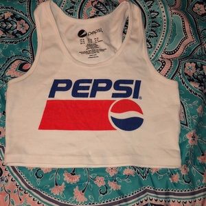 White Pepsi crop top never worn